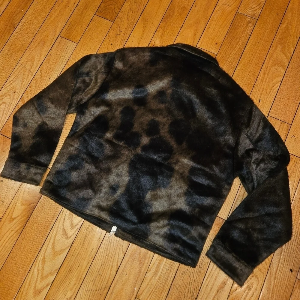 Abercrombie & Fitch Brown Faux Fur Bomber Jacket - Picture 6 of 8